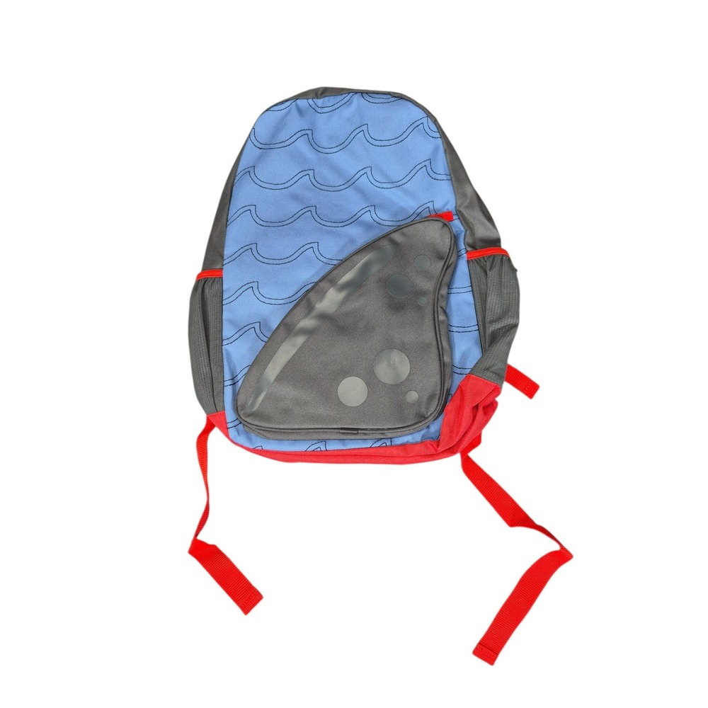 Cat & Jack Kids Shark Novelty Backpack Blue Grey Red 16.5 inch School Bag NWT